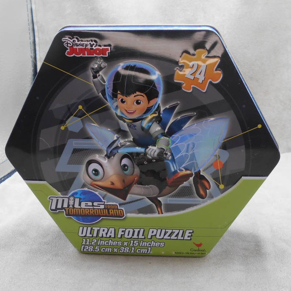 Disney Junior Miles from Tomorrowland Ultra Foil Puzzle in Tin #23669 24 Pc - Picture 1 of 10